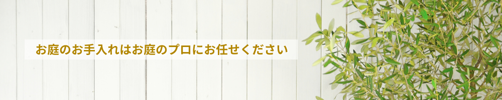 お庭のお手入れはプロにお任せください